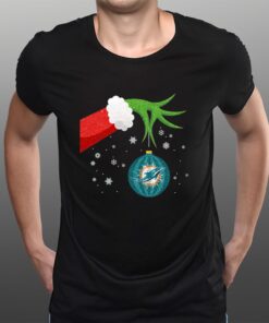 The Grinch Christmas Ornament Miami Dolphins T-Shirtt