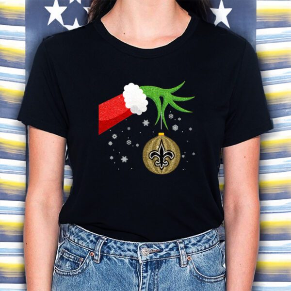 The Grinch Christmas Ornament New Orleans Saints T-Shirtt