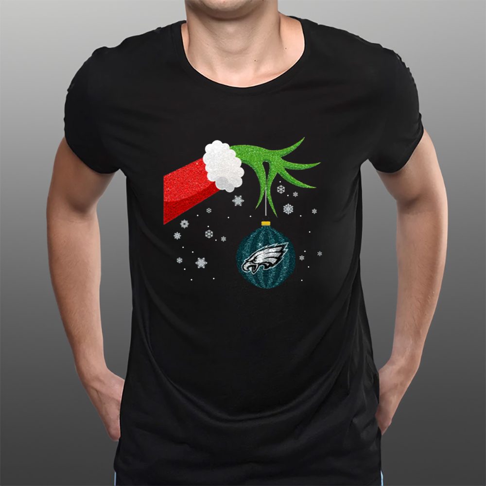 The Grinch Christmas Ornament Philadelphia Eagles T-Shirt 4 The Grinch Christmas Ornament Philadelphia Eagles T-Shirts