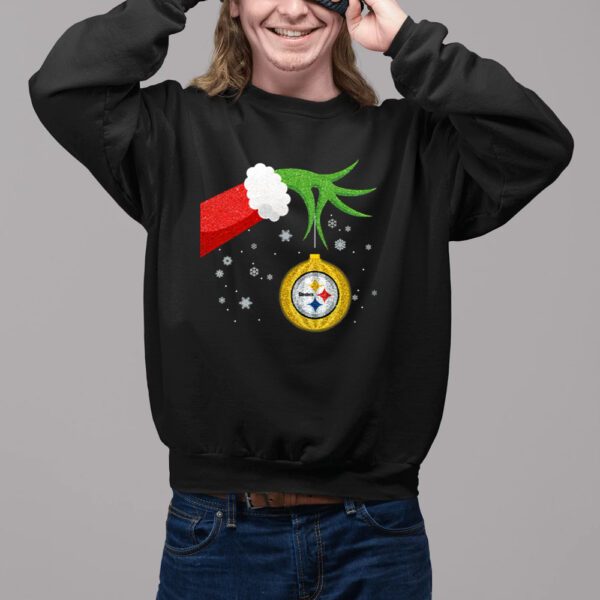 The Grinch Christmas Ornament Pittsburgh Steelers Sweat Shirts11