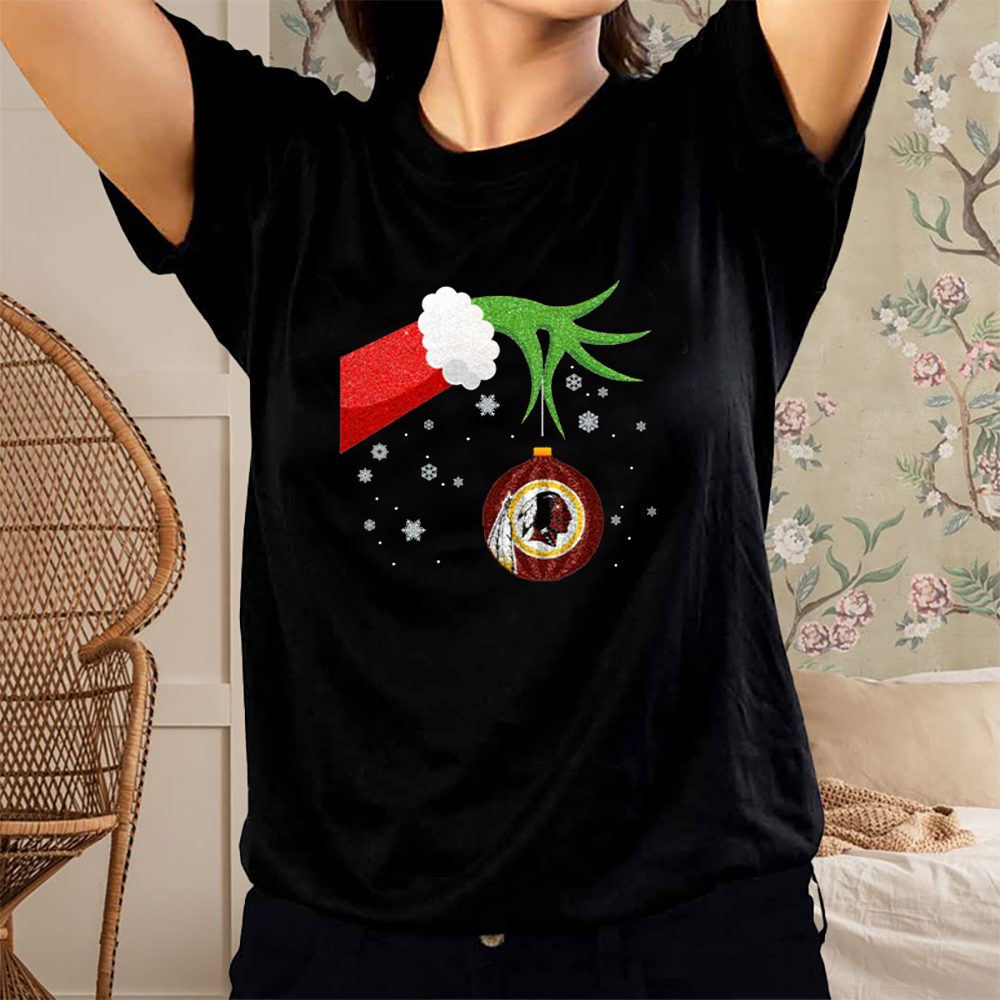 The Grinch Christmas Ornament Washington Redskins T-Shirt 4 The Grinch Christmas Ornament Washington Redskins Shirt