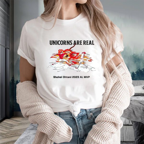 Unicorns Are Real Shohei Ohtani 2023 Al Mvp T-Shirtt
