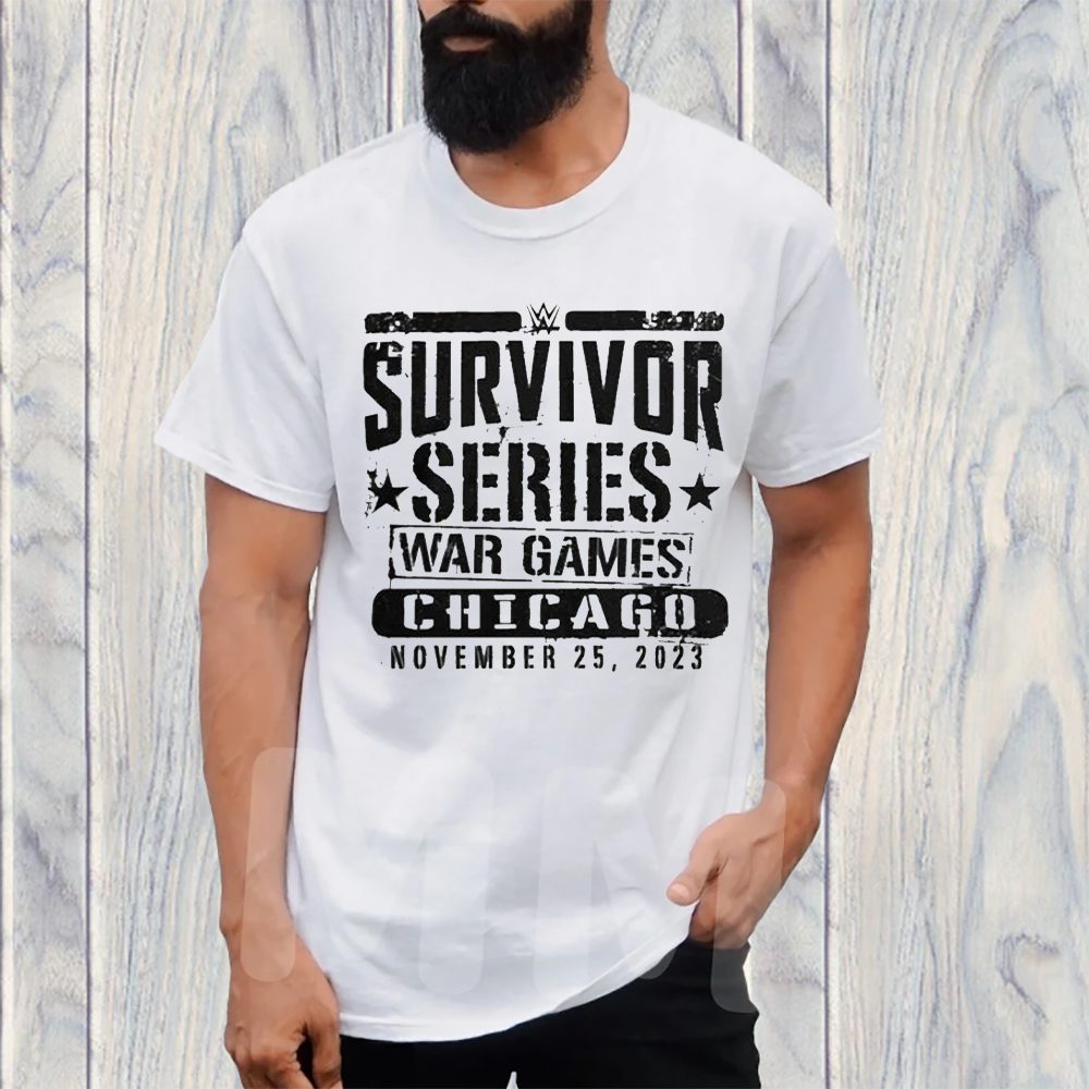 WWE Survivor Series War Game Chicago 2023 Stencil Logo T-Shirt