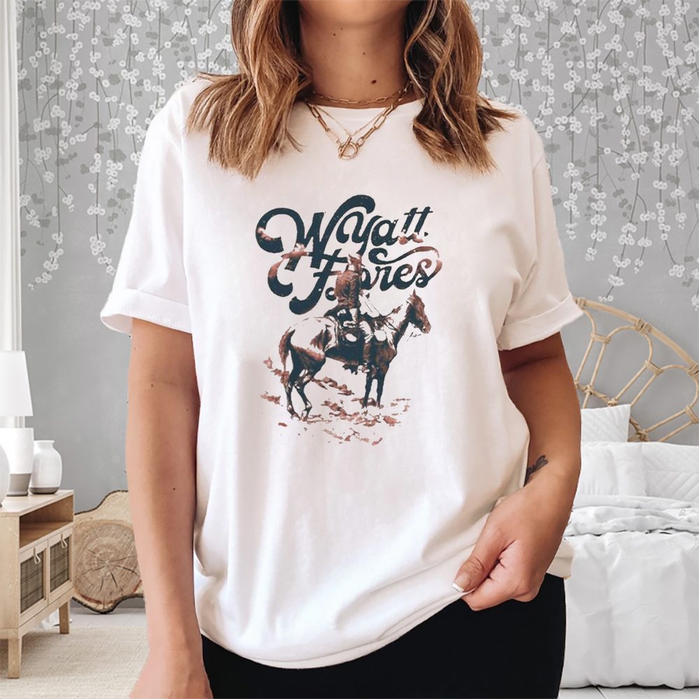 Wyatt Flores White Skeleton Horse T-Shirt 4 Wyatt Flores White Skeleton Horse Shirt