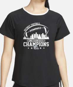 2023 Detroit Football Skyline NFC North Champions T-Shirt2