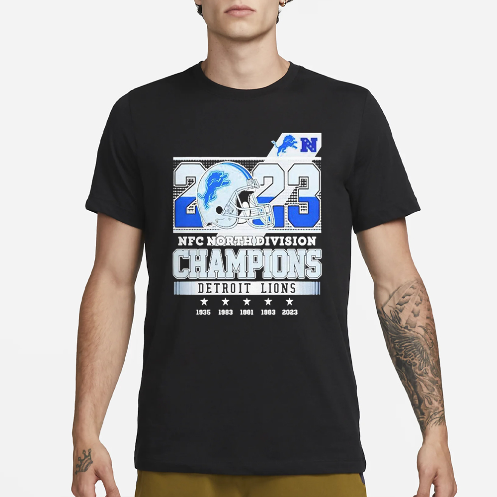 2023 NFC North Division Champions Lions T-Shirt 4 2023 NFC North Division Champions Lions T-Shirt1