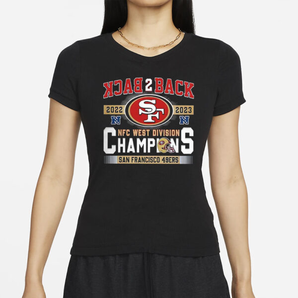 49ers Back To Back 2023 NFC West Division Champions T-Shirt