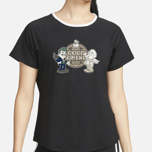 Aziraphale The angel good mens crowley the demon T-Shirt1