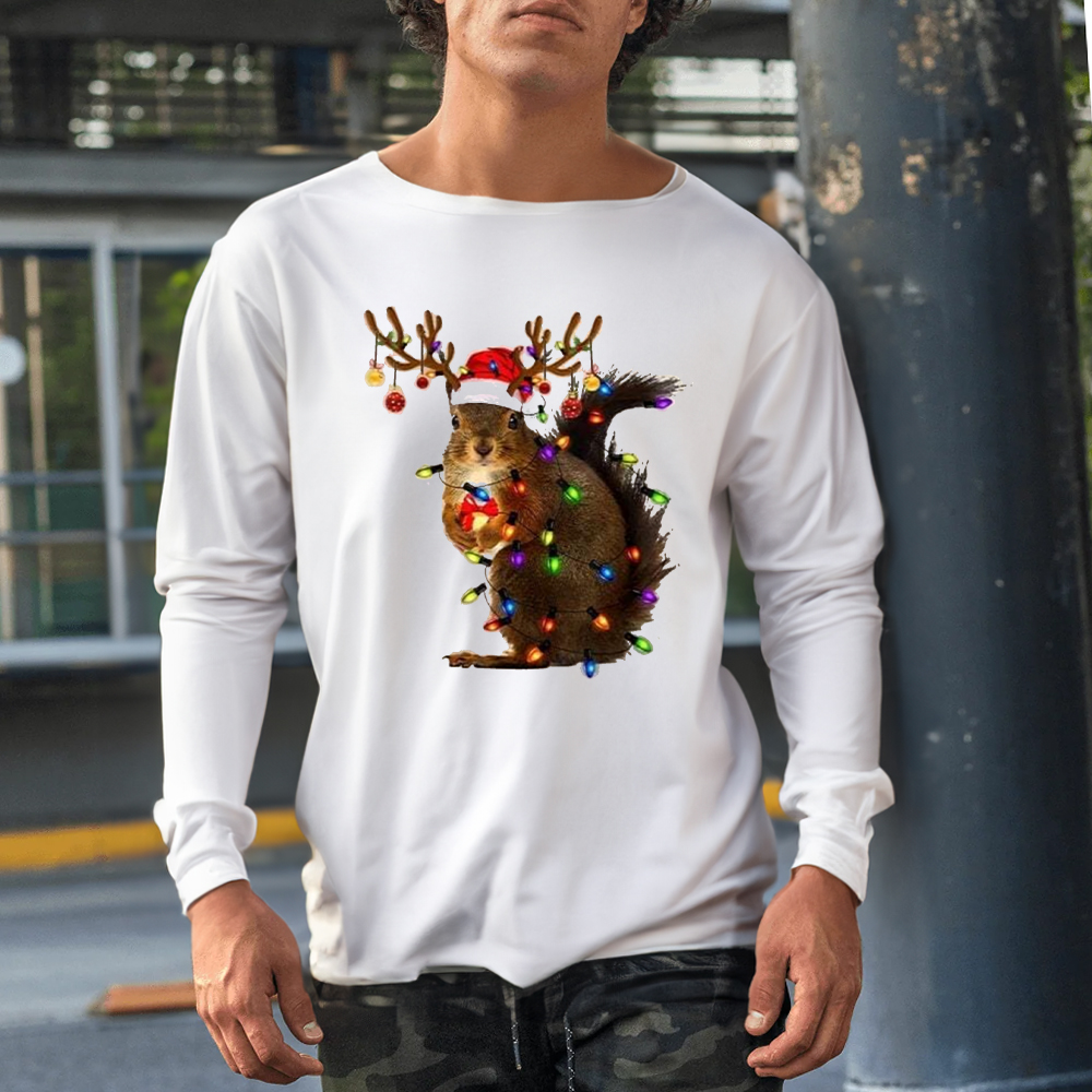 Christmas Squirrel Lights Shirt 4 Christmas Squirrel Lights Shirt1