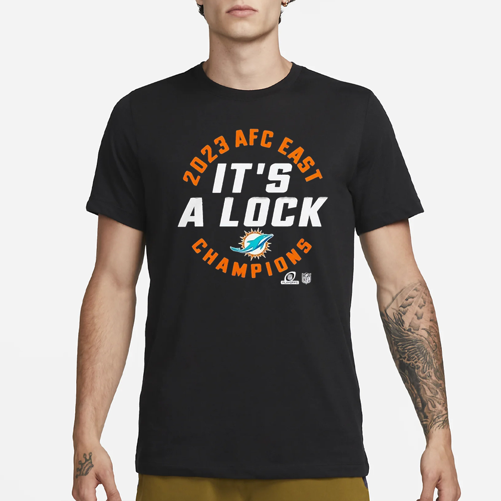 Dolphins 2023 Afc East Champions It’s A Lock T-Shirt 4 Dolphins 2023 Afc East Champions It’s A Lock T-Shirt1