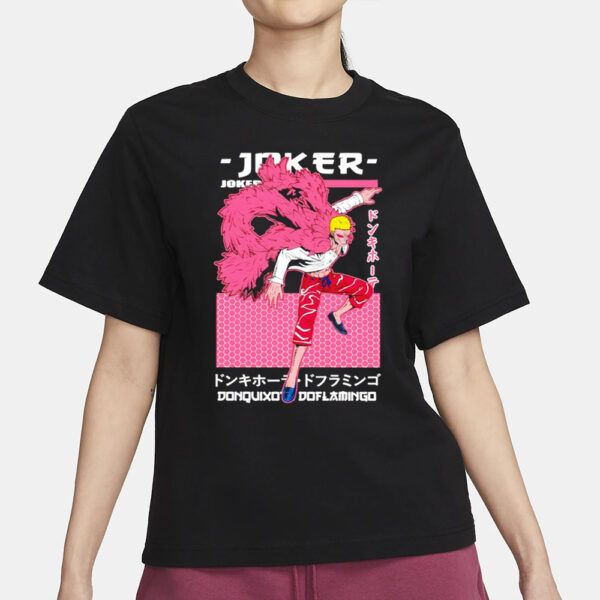 Donquixote Doflamingo Joker One Piece character anime T-Shirt1