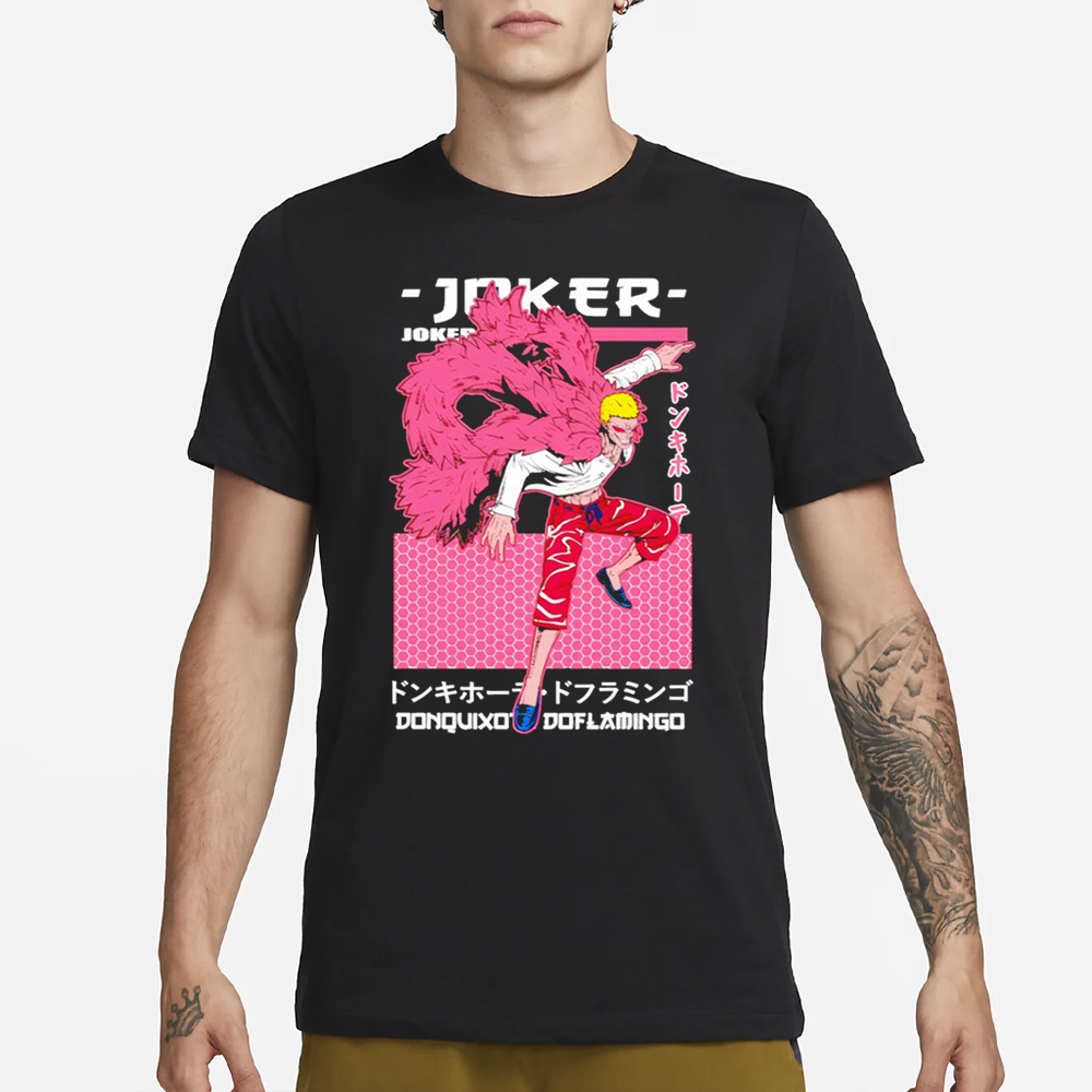 Donquixote Doflamingo Joker One Piece character anime T-Shirt 4 Donquixote Doflamingo Joker One Piece character anime T-Shirt3