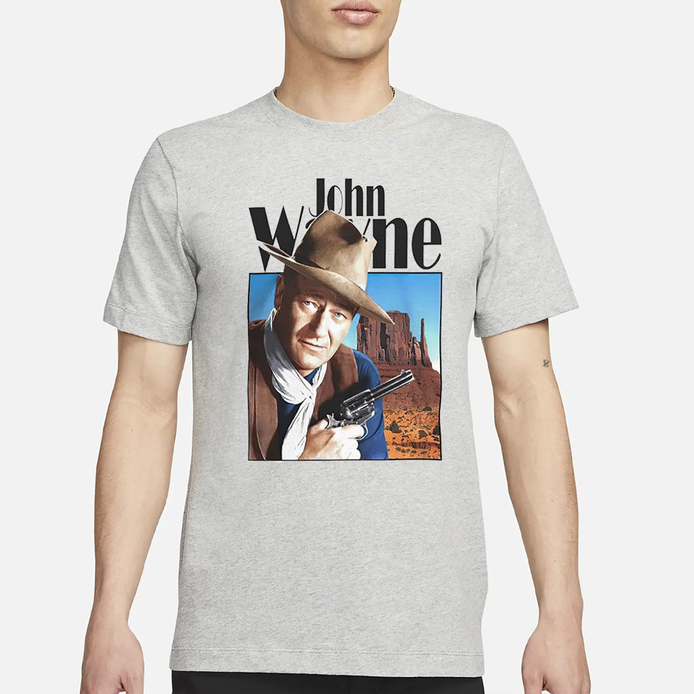 John Wayne Cowboy Retro T-Shirt 4 John Wayne Cowboy Retro T-Shirt1