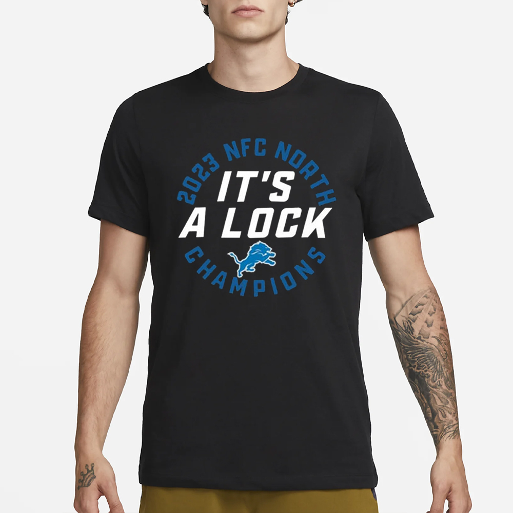 Lions 2023 Nfc North Division Champions It’s A Lock T-Shirt 4 Lions 2023 Nfc North Division Champions It’s A Lock T-Shirt1