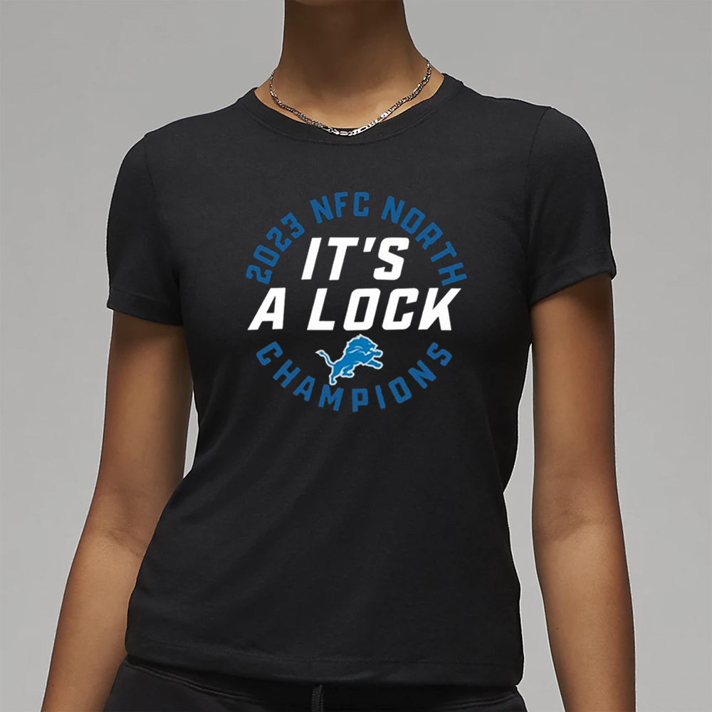 Lions 2023 Nfc North Division Champions It’s A Lock-Unisex T-Shirt 4 Lions 2023 Nfc North Division Champions It’s A Lock-Unisex T-Shirt1
