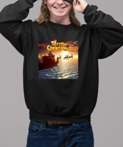 Merry Christmas By The Sea Santa Sleigh Shirt2