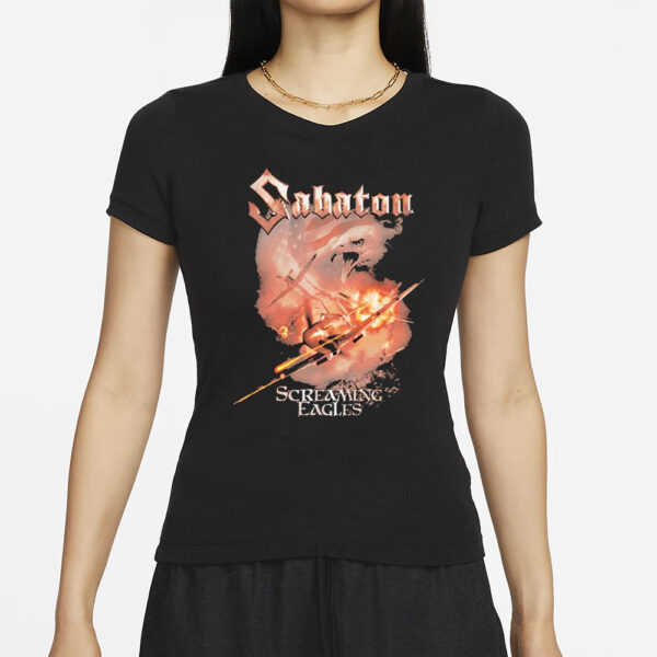 Official Sabaton Limited Screaming Eagles War Fire T-shirts