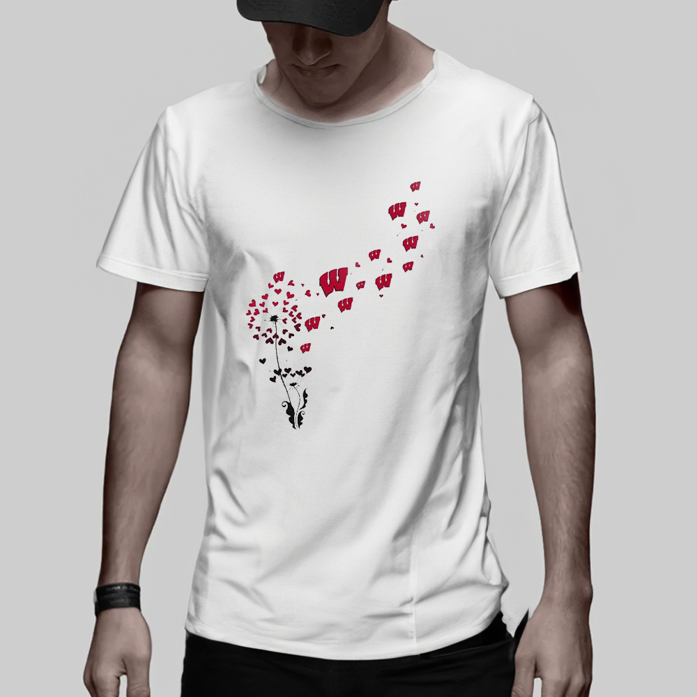 Official Wisconsin Badgers Dandelion Flower 2023 T-Shirt 4 Official Wisconsin Badgers Dandelion Flower 2023 T-Shirt2