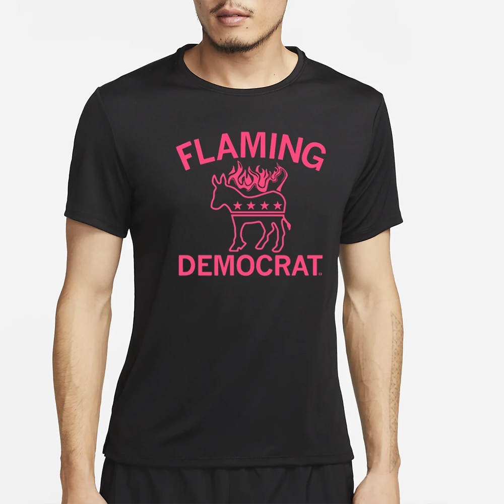 Raygunsite Flaming Democrat T-Shirt 4 Raygunsite Flaming Democrat T-Shirt2