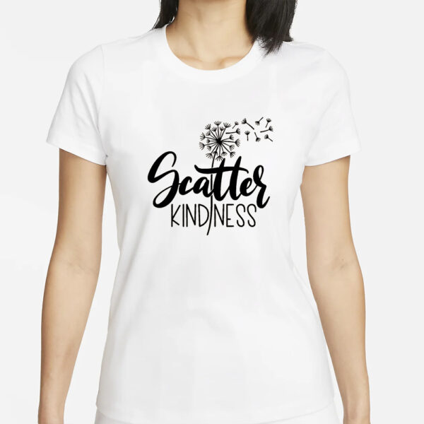 Scatter Kindness Dandelion Letter Casual T-Shirts