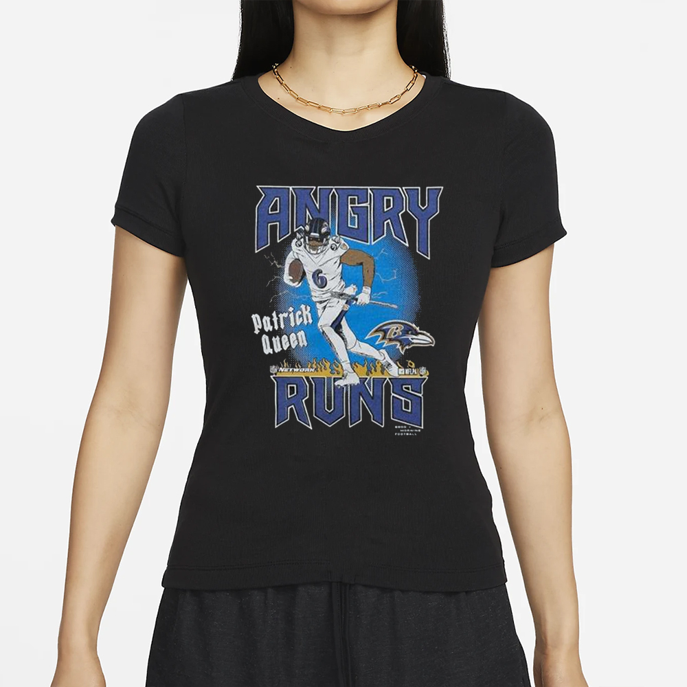 Angry Runs Ravens Patrick Queen T-Shirt 4 Angry Runs Ravens Patrick Queen T-Shirts