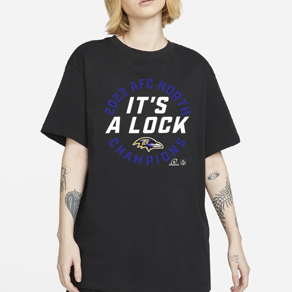 Baltimore Ravens 2023 AFC North Division Champions T-Shirt 4 Baltimore Ravens 2023 AFC North Division Champions T-Shirt2