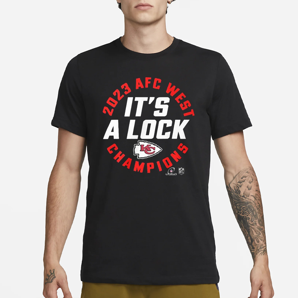 Chiefs It’s A Lock 2023 AFC West Champions T-Shirt 4 Chiefs It’s A Lock 2023 AFC West Champions T-Shirt1