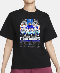 Cowboys 2023 NFC East Division Champions Signatures T-Shirt3