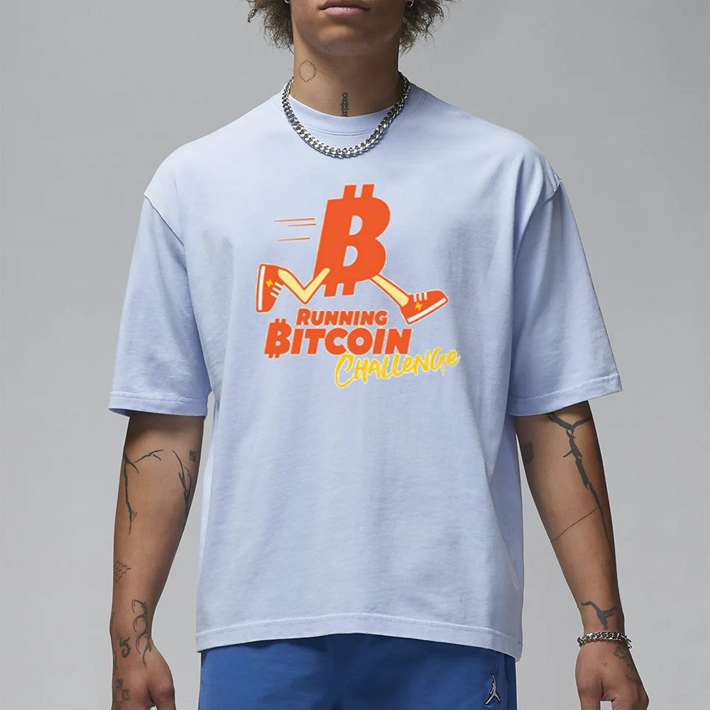 Fran Finney Running Bitcoin Challenge T-Shirt 4 Fran Finney Running Bitcoin Challenge T-Shirt1