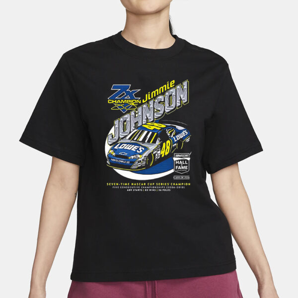 Jimmie Johnson Checkered Hall Of Fame Class Of 2024 T-Shirt1