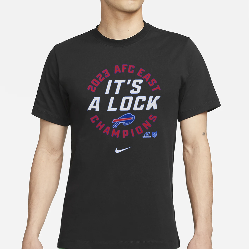 Josh Allen Bills 2023 AFC East Champions It’s A Lock T-Shirt 4 Josh Allen Bills 2023 AFC East Champions It’s A Lock T-Shirt