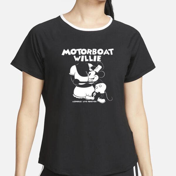 Lindafinegold Store Motorboat Willi T-Shirt2
