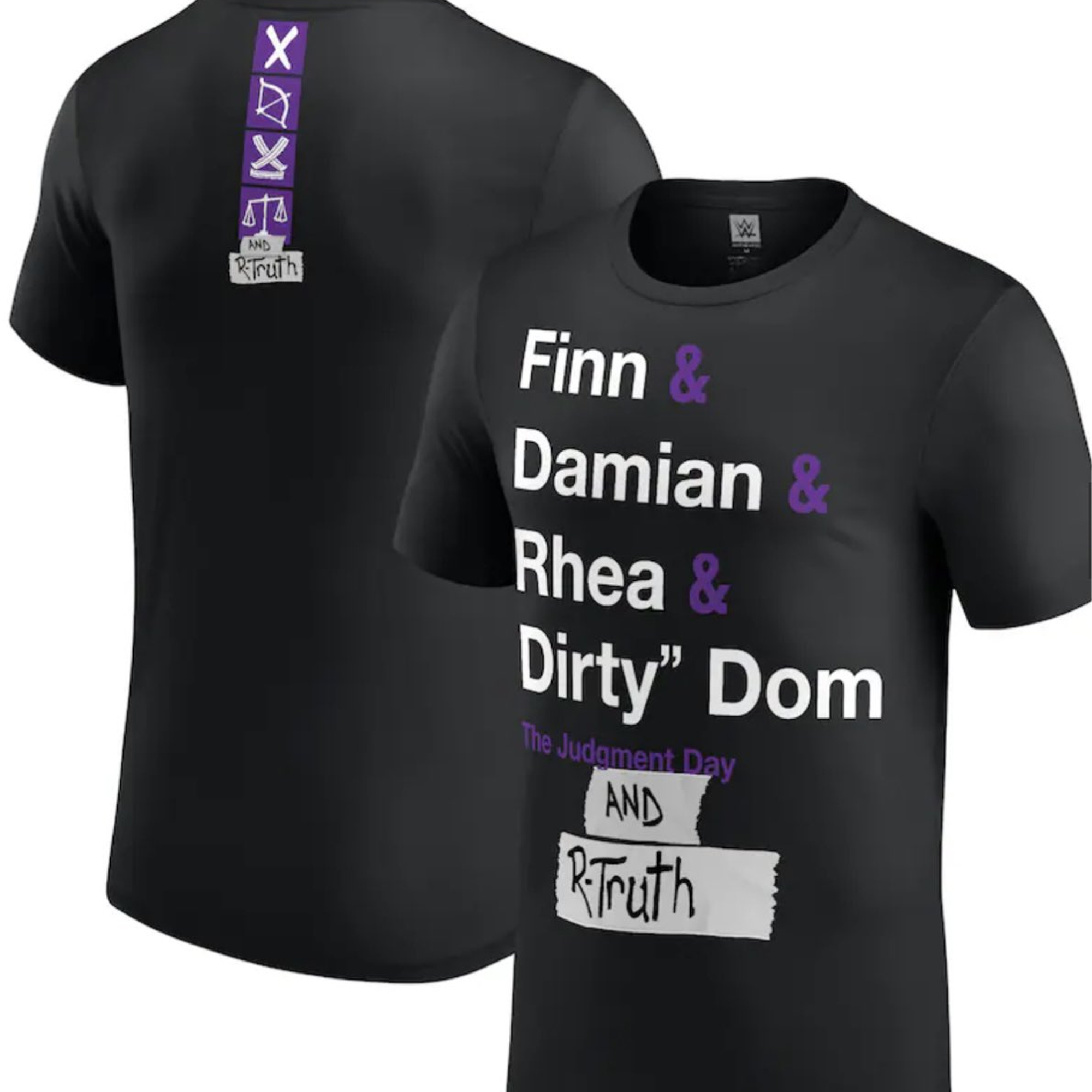 Men's Black The Judgment Day And R-Truth Roster T-Shirt 2 Men's Black The Judgment Day And R-Truth Roster T-Shirt