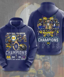 Michigan 34-13 Huskies 2024 College Football Playoff National Champions T-Shirt