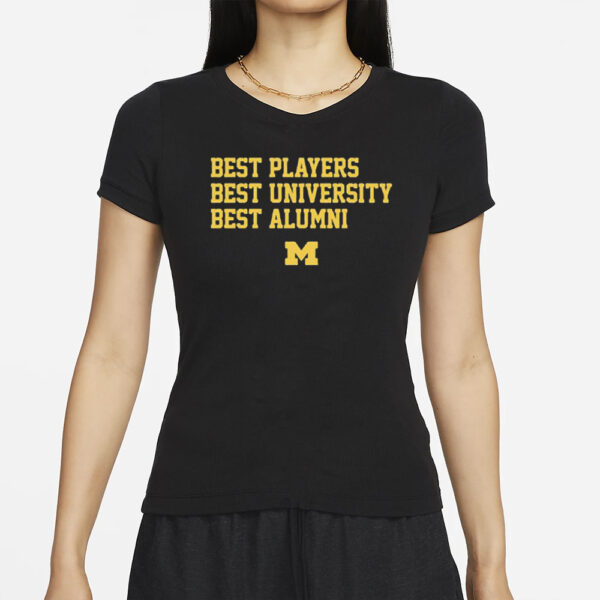 Michigan Football Best Players University Alumni T-Shirt