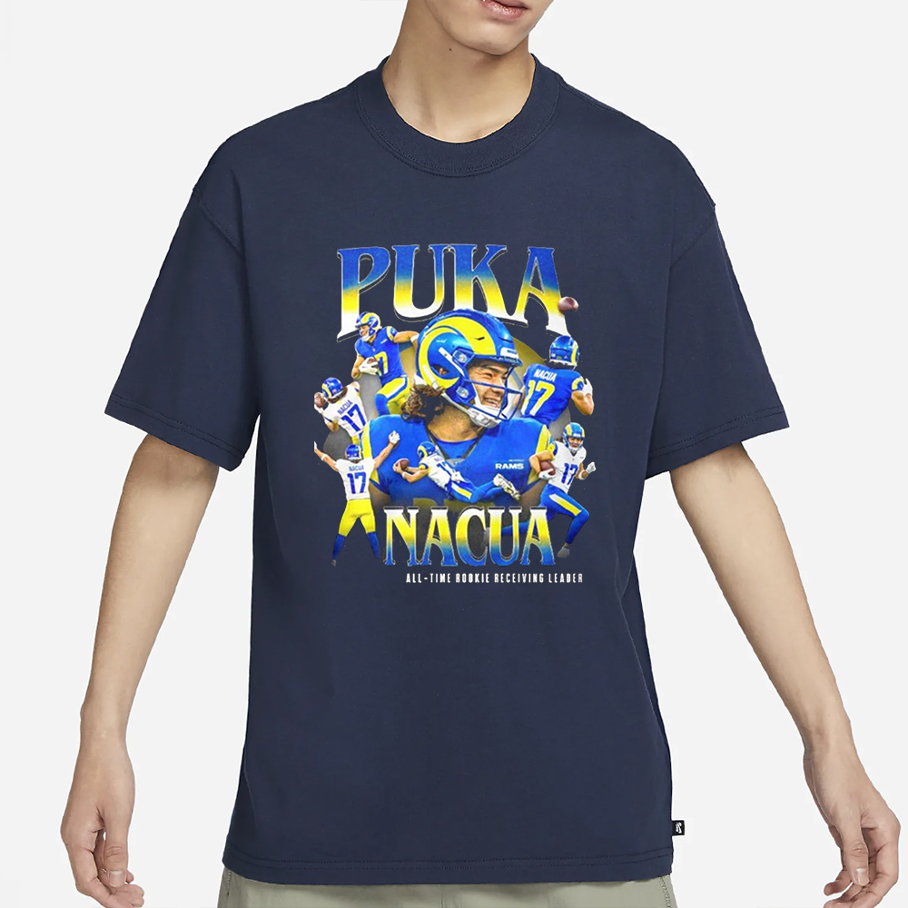Puka Nacua Sets The All Time Rookie Receiving T-Shirt 4 Puka Nacua Sets The All Time Rookie Receiving T-Shirt1