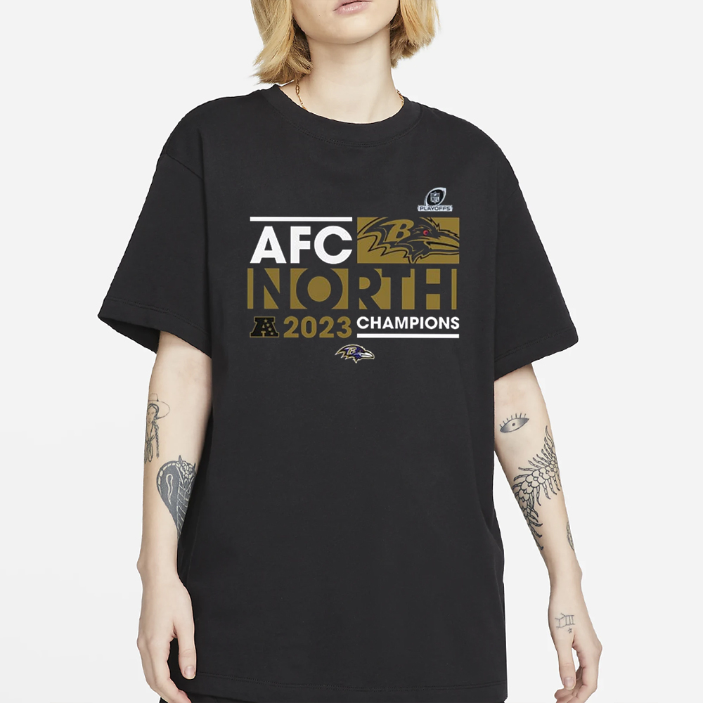 Ravens 2023 AFC North Division Champions T-Shirt 4 Ravens 2023 AFC North Division Champions T-Shirt2