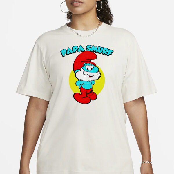 Shannon Sharpe Papa Smurf Character T-Shirt1