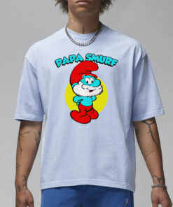Shannon Sharpe Papa Smurf Character T-Shirt3