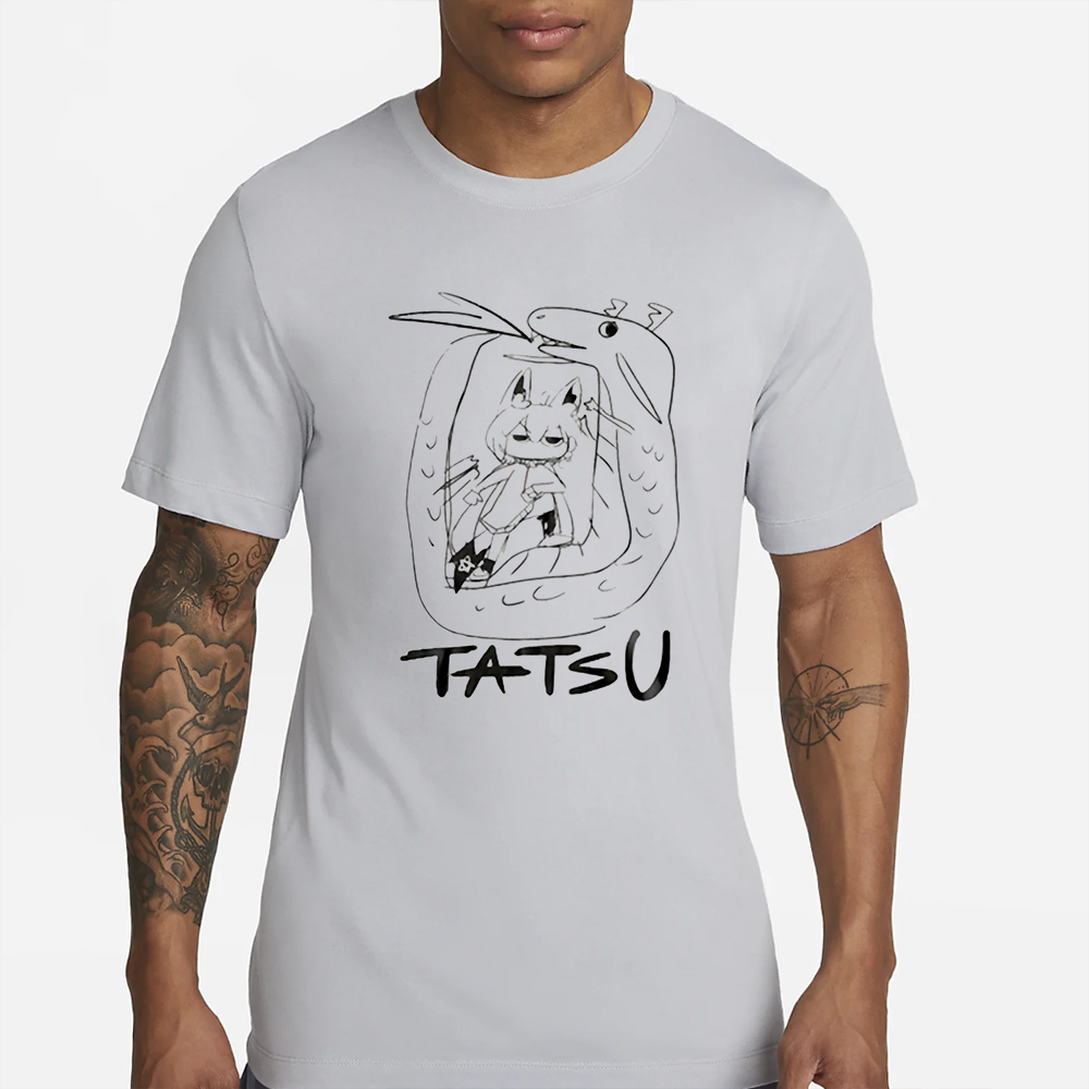 Shirakami Fubuki Tatsu Art T-Shirt 4 Shirakami Fubuki Tatsu Art T-Shirt1