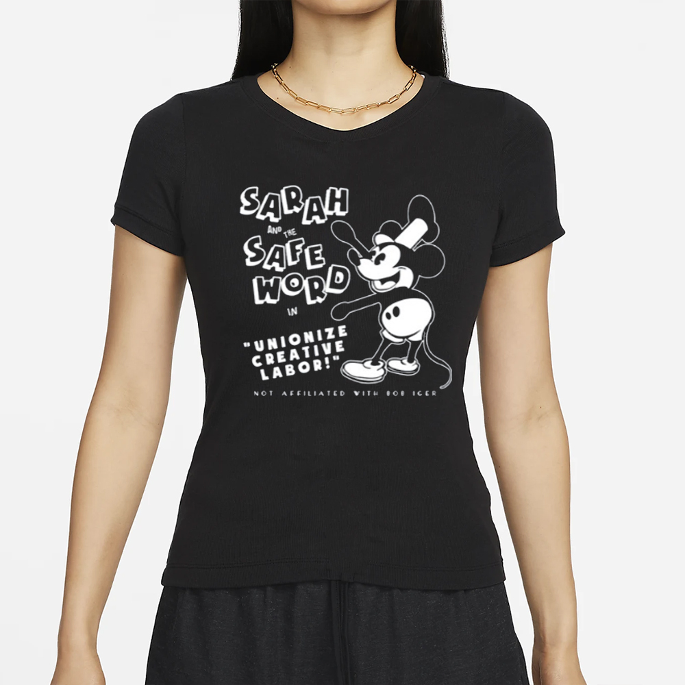 Steamboat Sarah And The Safe Word In Unionize Creative Labor T-Shirt 4 Steamboat Sarah And The Safe Word In Unionize Creative Labor T-Shirt