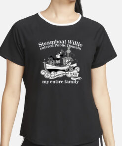Steamboat Willie Entered Public Domain T-Shirt2