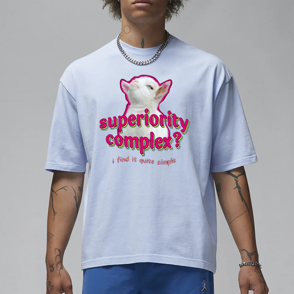 Superiority Complex I Find It Quite Simple Baby Goat Meme T-Shirt 4 Superiority Complex I Find It Quite Simple Baby Goat Meme T-Shirt1