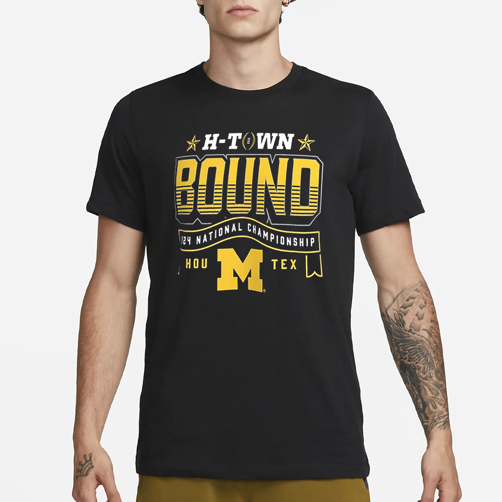 Wolverines H-Town Bound 2024 National Championship Game Shirt 4 Wolverines H-Town Bound 2024 National Championship Game Shirt1