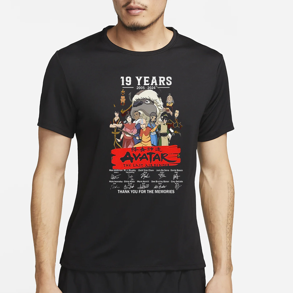 19 Years 2005 – 2024 Avatar The Last Airbender Thank You For The Memories T-Shirt 4 19 Years 2005 – 2024 Avatar The Last Airbender Thank You For The Memories T-Shirt2