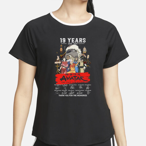 19 Years 2005 – 2024 Avatar The Last Airbender Thank You For The Memories T-Shirt4