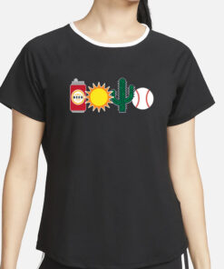 Beer Sun Cactus And Baseball T-Shirt2