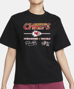Chiefs Patrick Mahomes And Travis Kelce Signatures T-Shirt1
