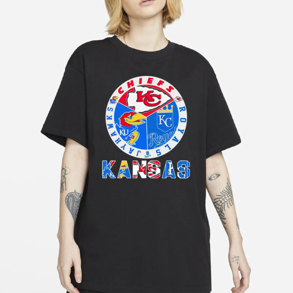Kansas Sports Teams Chiefs Royals Jayhawks T Shirts