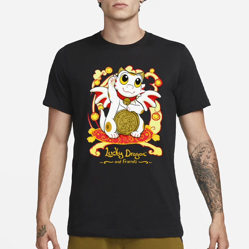 Sixthleafcloverstore Beckoning Lucky Dragon T-Shirt 4 Sixthleafcloverstore Beckoning Lucky Dragon T-Shirt1